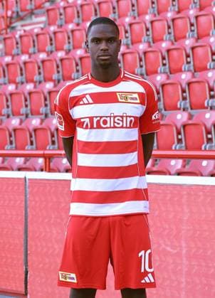 Ilyas Ansah; 1.FC Union Berlin FCU Fußball 1.BL Bundesliga Porträttermin Saison 2025 2026 Headshot, Porträt, Portrait, Vorstellung, Präsentation, Pressetermin, GER 19.08.25