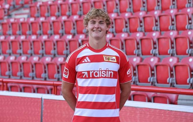 Tom Rothe; 1.FC Union Berlin FCU Fußball 1.BL Bundesliga Porträttermin Saison 2025 2026 Headshot, Porträt, Portrait, Vorstellung, Präsentation, Pressetermin, GER 19.08.25