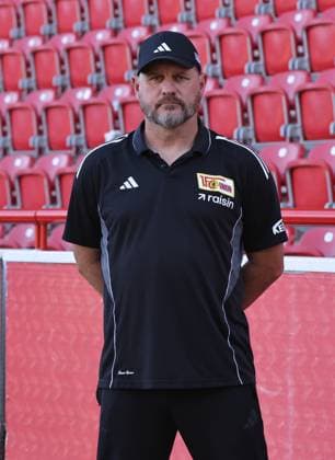 Trainer Steffen Baumgart; 1.FC Union Berlin FCU Fußball 1.BL Bundesliga Porträttermin Saison 2025 2026 Headshot, Porträt, Portrait, Vorstellung, Präsentation, Pressetermin, GER 19.08.25