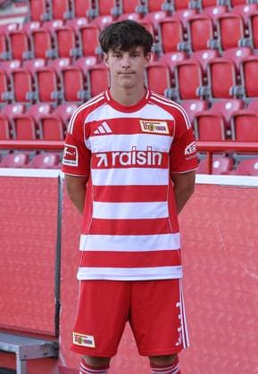Andrik Markgraf; 1.FC Union Berlin FCU Fußball 1.BL Bundesliga Porträttermin Saison 2025 2026 Headshot, Porträt, Portrait, Vorstellung, Präsentation, Pressetermin, GER 19.08.25