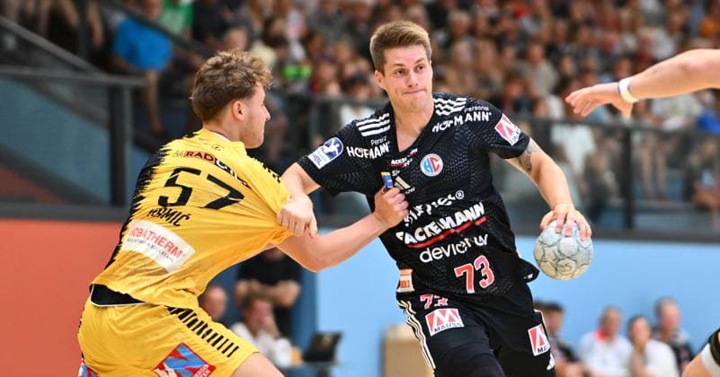 19.08.2025 - Handball - Saison 2025 2026 - Testspiel - Freundschaftsspiel : HC Erlangen HCE - Bregenz Handball - - xwoxzix - Dian Ramic (57, Bregenz Handball ) Viggo Kristjansson (73, HC Erlangen HCE )
