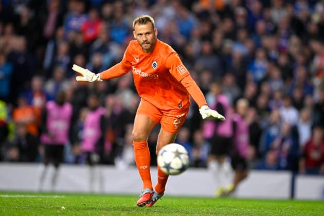 Rangers FC v Club Brugge - UEFA Champions League GLASGOW, SCOTLAND - AUGUST 19 : Mignolet Simon goalkeeper of Club Brugge during the UEFA Champions League 2025 26 play-off round first leg between Rangers FC and Club Brugge on August 19, 2025 in Glasgow, Scotland, 19 08 2025 Glasgow Scotland  Copyright: xTomasxSiskx