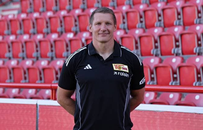 Athletiktrainer Martin Krüger; 1.FC Union Berlin FCU Fußball 1.BL Bundesliga Porträttermin Saison 2025 2026 Headshot, Porträt, Portrait, Vorstellung, Präsentation, Pressetermin, GER 19.08.25
