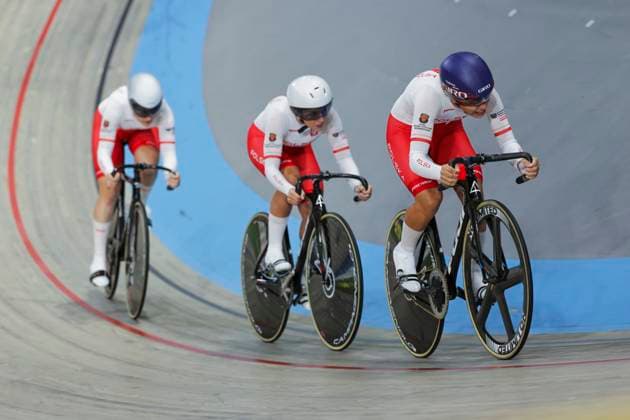 2025 UCI Junior Track World Championships Picture by Alex Whitehead SWpix.com - 20 08 2025 - Cycling - 2025 UCI Junior Track World Championships - Omnisport, Apeldoorn, Netherlands - Women Team Sprint Qualifying - Daria Debicka (Poland), Agata Groszewska (Poland), Weronika Skrzynska (Poland) Copyright: x xSWpix.comx(t axPhotographyxHubxLtd)xAlexxWhitehead SWpix.comx SWP-3030-0707