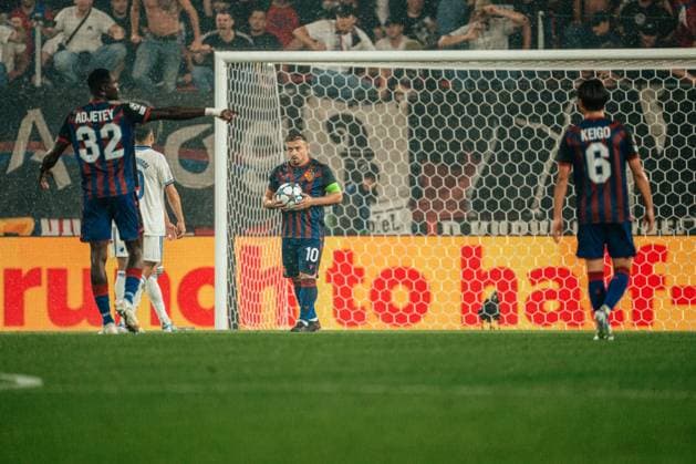 20.08.2025, Fussball, Herren, Champions League Playoffs, Saison 25-26, FC Basel vs FC Kopenhagen Xherdan Shaqiri (23 FC Basel) am Penaltypunkt St. Jakob-Park, Basel, Schweiz