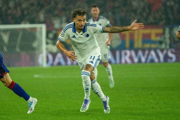 Basel, Switzerland, August 20th 2025 Jordan Larsson (11 F.C. Copenhagen) during the UEFA Champions League Play-off match between FC Basel 1893 and F.C. Copenhagen at St. Jakob Park in Basel, Switzerland. (Pascal von Büren SPP) Copyright: xPascalxvonxBürenx xSPPx spp-en-PaVoBSp-Pavo-Fotografie-411
