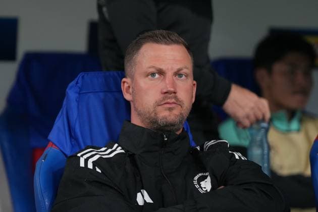 Jacob Neestrup (FC Kopenhagen, F.C. Kobenhavn, Cheftrainer) , Schweiz, Fussball, UEFA Champions League , Play-off Hinspiel, 2025 26, FC Basel vs. FC Kopenhagen, 20.08.2025, St. Jakob-Park, Basel, Schweiz Basel St. Jakob-Park Basel-Stadt Schweiz Copyright: xArnexAmbergx