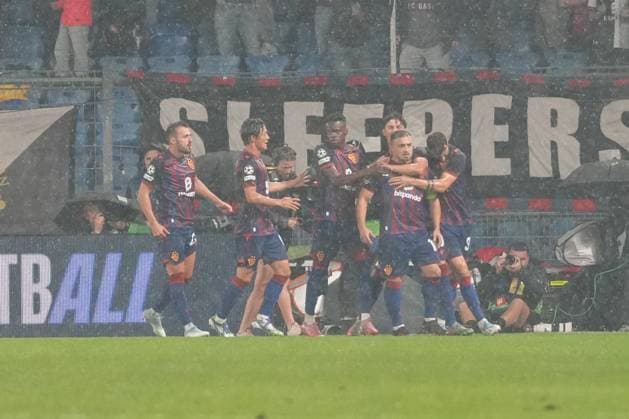 Xherdan Shaqiri (FC Basel, 10) Torjubel, Emotionen, Torschuss, Abschluss, Torerfolg, Tor, Treffer , Schweiz, Fussball, UEFA Champions League , Play-off Hinspiel, 2025 26, FC Basel vs. FC Kopenhagen, 20.08.2025, St. Jakob-Park, Basel, Schweiz Basel St. Jakob-Park Basel-Stadt Schweiz Copyright: xArnexAmbergx