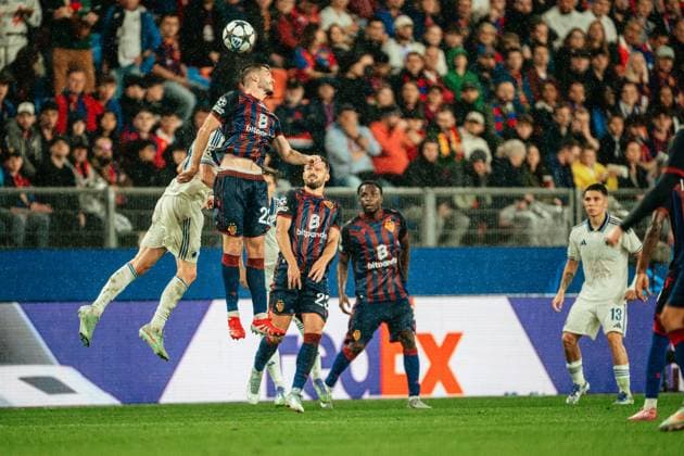 20.08.2025, Fussball, Herren, Champions League Playoffs, Saison 25-26, FC Basel vs FC Kopenhagen Leo Leroy (22 FC Basel) St. Jakob-Park, Basel, Schweiz