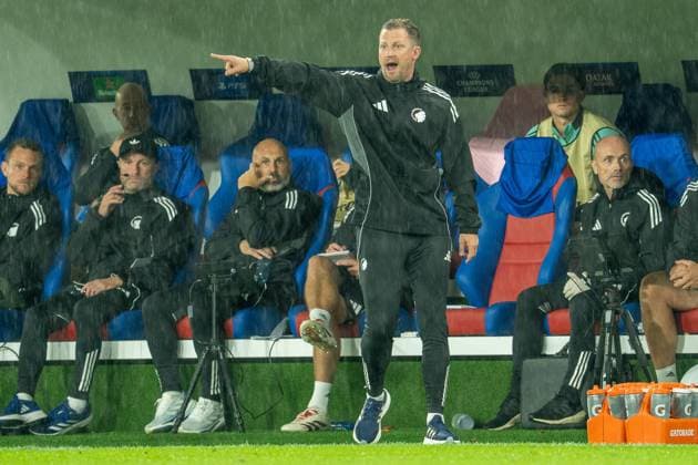 Basel, Switzerland, August 20th 2025 Jacob Neestrup (Head Coach F.C. Copenhagen) during the UEFA Champions League Play-off match between FC Basel 1893 and F.C. Copenhagen at St. Jakob Park in Basel, Switzerland. (Pascal von Büren SPP) Copyright: xPascalxvonxBürenx xSPPx spp-en-PaVoBSp-Pavo-Fotografie-456