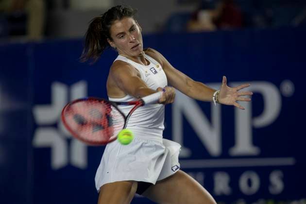 August 20, 2025, Monterrey, Nuevo Leon, Mexico: Emma Navarro (USA) in action against Alycia Parks (USA) during their match at the Monterrey Open WTA, Tennis Damen 500. Monterrey Mexico - ZUMAo125 0831015941st Copyright: xAntonioxOjedax