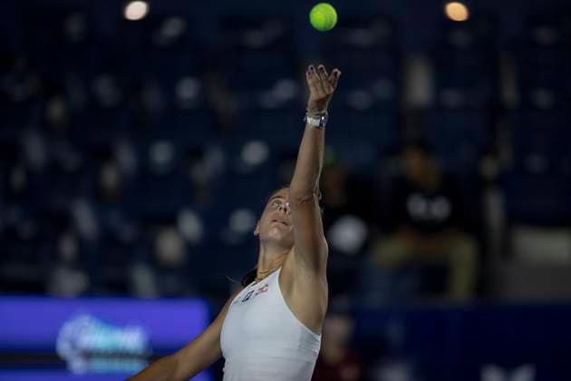 August 20, 2025, Monterrey, Nuevo Leon, Mexico: Emma Navarro (USA) in action against Alycia Parks (USA) during their match at the Monterrey Open WTA, Tennis Damen 500. Monterrey Mexico - ZUMAo125 0831016072st Copyright: xAntonioxOjedax