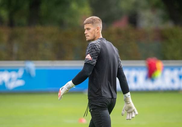Fussball, Herren, Saison 2025 26, 2. Bundesliga, Hertha BSC, Training, Torhüter Dennis Smarsch (Hertha BSC), 20.08. 2025,