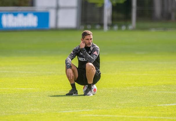Fussball, Herren, Saison 2025 26, 2. Bundesliga, Hertha BSC, Training, Trainer Stefan Leitl (Hertha BSC), 20.08. 2025,