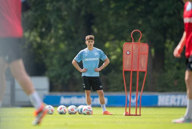 Fussball, Herren, Saison 2025 26, 2. Bundesliga, Hertha BSC, Training, Janne Berner (Hertha BSC), 20.08. 2025,