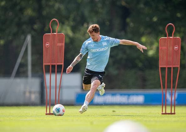 Fussball, Herren, Saison 2025 26, 2. Bundesliga, Hertha BSC, Training, Sebastian Grönning (Hertha BSC), 20.08. 2025,