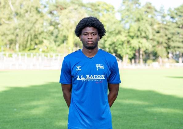 Patrick-Emmanuel Abe; F.C. Hertha 03 Zehlendorf; Regionalliga Nordost, Porträttermin 2025 2026, 29.07.2025, Copyright: xSebastianxRäppold MatthiasxKochx