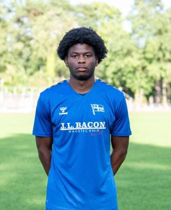 Patrick-Emmanuel Abe; F.C. Hertha 03 Zehlendorf; Regionalliga Nordost, Porträttermin 2025 2026, 29.07.2025, Copyright: xSebastianxRäppold MatthiasxKochx