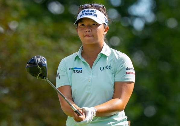 August 21, 2025, Mississauga, On, CANADA: Megan Khang of the USA lines up her tee shot on the 11th hole, in the first round of the Canadian Women s Open at Mississauga Golf and Country Club in Mississauga, Ont., on Thursday, Aug. 21, 2025. Canada News - August 21, 2025 - ZUMAc35_ 20250821_zaf_c35_009 Copyright: xFrankxGunnx