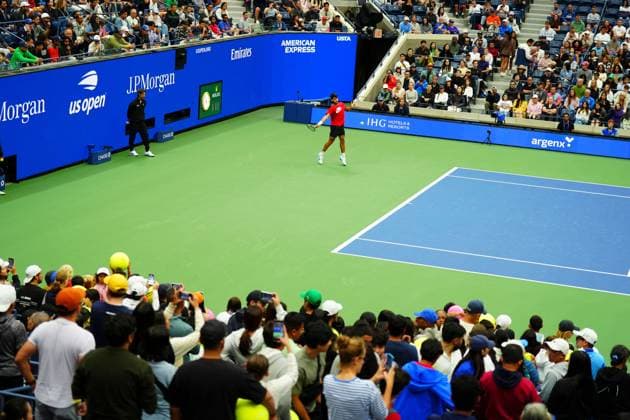 Carlos Alcaraz practices on Arthur Ashe court 2025 US Open, Thursday Previews, USTA Billie Jean King National Tennis Center, New York, USA - 21 Aug 2025New York Flushing Meadows  Copyright: xJavierxGarcia Shutterstockx 15450990at
