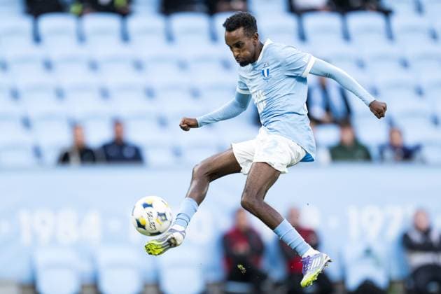 250821 Taha Ali of Malmö FF during the first leg UEFA Europa League playoff football match between Malmö FF and SK Sigma Olomouc on August 21, 2025 in Malmö. Photo: Petter Arvidson BILDBYRAN kod PA PA1067 fotboll football soccer fotball uefa europa league europa league malmö ff sk sigma olomouc bbeng playoff bbauto Copyright: PETTERxARVIDSON BB250821PA065