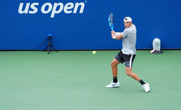 Jack Draper practices 2025 US Open, Thursday Previews, USTA Billie Jean King National Tennis Center, New York, USA - 21 Aug 2025New York Flushing Meadows  Copyright: xJavierxGarcia Shutterstockx 15450990bv