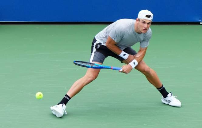 Jack Draper practices 2025 US Open, Thursday Previews, USTA Billie Jean King National Tennis Center, New York, USA - 21 Aug 2025New York Flushing Meadows  Copyright: xJavierxGarcia Shutterstockx 15450990bc