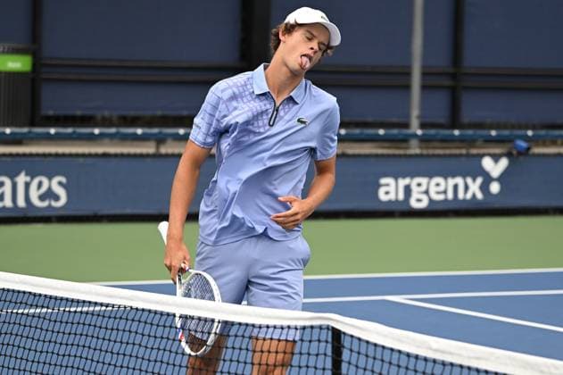 Belgian Alexander Blockx pictured during a tennis match between Belgian Blockx and Belgian Coppejans, in the second round of the qualifications for the men s signles of the 2025 US Open Grand Slam tennis tournament in New York City, USA, Thursday 21 August 2025. TONYxBEHAR  x131793860x