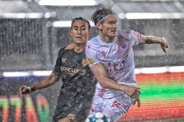 MOSTAR , 21-08-2025 , Stadium Bijeli Brijeg , season 2025 2026 , UEFA Europa League Football play off , match between Zrinjski and FC Utrecht , Picture shows Zrinjski - Utrecht  x30604284x Copyright: