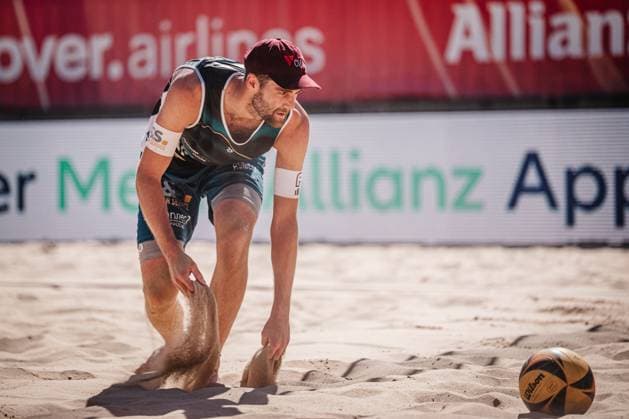 Beachvolleyball Männer Allianz German Beach Tour 2025 Tourstop Berlin 21.08.2025 Manuel Harms Berlin Funkhaus Beach Berlin Deutschland