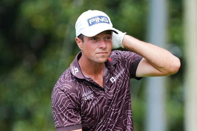 August 21, 2025, Atlanta, Georgia, USA: Viktor Hovland (NOR) tees off the 2nd hole during the first round of the 2025 TOUR Championship at East Lake Golf Club. Atlanta USA - ZUMAw109 20250821_fap_w109_009 Copyright: xDebbyxWongx