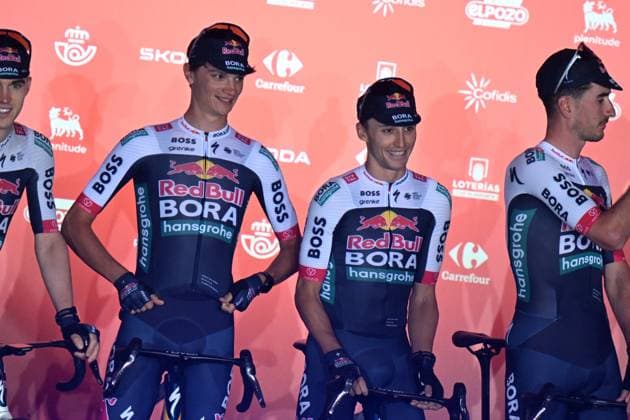 21-08-2025 Presentazione Squadre Vuelta A Espana 2025; 2025, Red Bull - Bora Hansgrohe; Pellizzari, Giulio; Hindley, Jai; Torino; 
