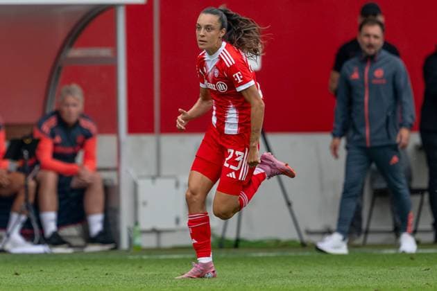 Natalia Padilla Bidas (FC Bayern Muenchen Frauen, 23) GER, FC Bayern Muenchen Frauen vs. Real Madrid CF, Fussball, Frauen, Testspiel, Saison 2025 2026, 21.08.2025. (DFL DFB REGULATIONS PROHIBIT ANY USE OF PHOTOGRAPHS as IMAGE SEQUENCES and or QUASI-VIDEO). GER, FC Bayern Muenchen Frauen vs. Real Madrid CF, Fussball, Frauen, Testspiel, Saison 2025 2026, 21.08.2025. Muenchen Copyright: xEibner-Pressefoto HeikexFeinerx EP_HFR