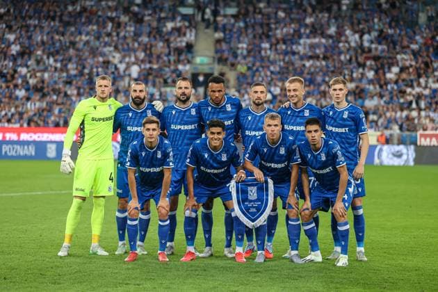 POLAND OUT !!! 2025.08.21 Poznan Pilka nozna 4 Runda Eliminacji Liga Europy Lech Poznan - KRC Genk N z Bartosz Mrozek Mikael Ishak Antonio Milic Alex Douglas Filip Jagiello Mateusz Skrzypczak Gisli Thordarson Leo Bengtsson Luis Palma Antoni Kozubal Joao Moutinho Foto Pawel Jaskolka PressFocus 2025.08.21 Poznan Football 4th Qualifying Round UEFA Europa League Lech Poznan - KRC Genk Credit: Pawel Jaskolka PressFocus NEWSPIX.PL --- newspix.pl 