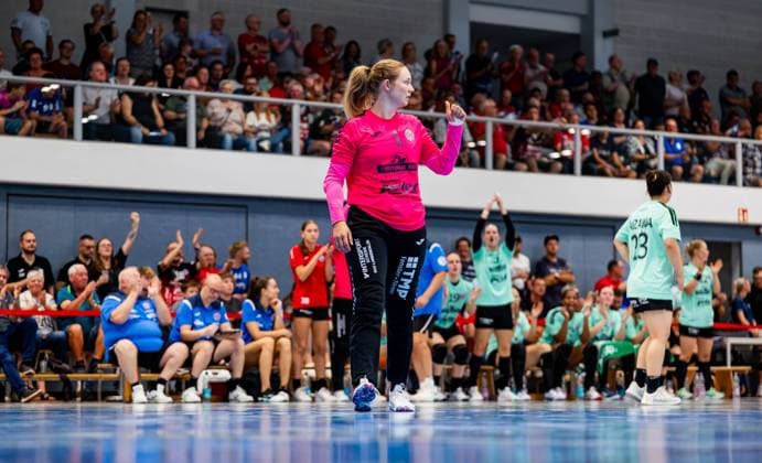 21.08.2025, GER, Handball, Frauen, Saison 2025 2026, 1.BL Alsco Frauen Handball Bundesliga, Testspiel, Thueringer HC - BSV Sachsen Zwickau Christina Loevgren Hallberg (Thueringer HC,1) 99974 Mühlhausen Goermar Görmar-Halle Thüringen Deutschland