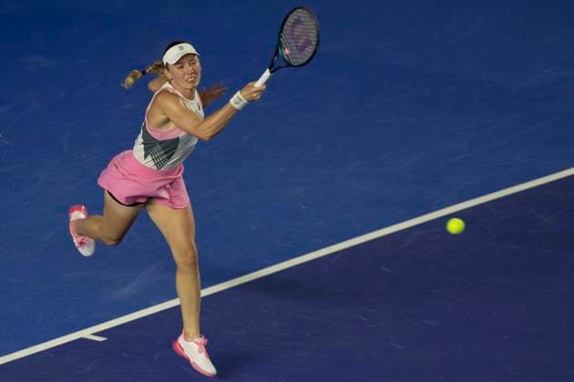 August 21, 2025, Monterrey, Nuevo Leon, Mexico: Yekaterina AleksoÂ¡ndrova (RUS) in action against Linda Noskova (CZE) during their match at the Monterrey Open WTA, Tennis Damen 500. Monterrey Mexico - ZUMAo125 0831114271st Copyright: xAntonioxOjedax