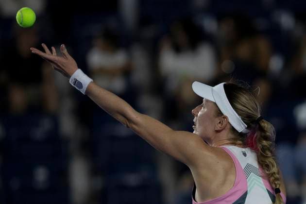 August 21, 2025, Monterrey, Nuevo Leon, Mexico: Yekaterina AleksoÂ¡ndrova (RUS) in action against Linda Noskova (CZE) during their match at the Monterrey Open WTA, Tennis Damen 500. Monterrey Mexico - ZUMAo125 0831114273st Copyright: xAntonioxOjedax