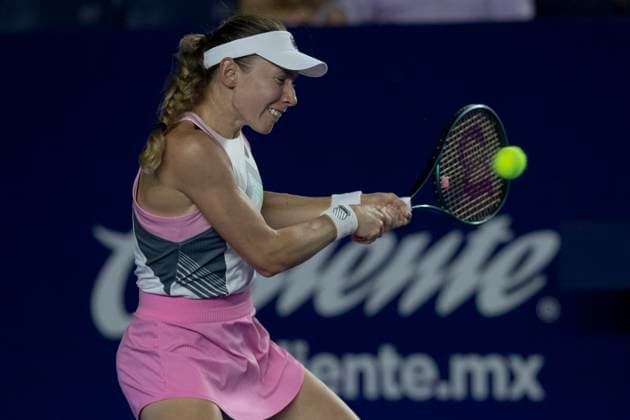 August 21, 2025, Monterrey, Nuevo Leon, Mexico: Yekaterina AleksoÂ¡ndrova (RUS) in action against Linda Noskova (CZE) during their match at the Monterrey Open WTA, Tennis Damen 500. Monterrey Mexico - ZUMAo125 0831114387st Copyright: xAntonioxOjedax