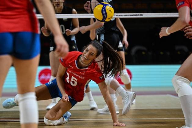 Argentina v Czech Republic - FIVB Women s Volleyball World Championship, WM, Weltmeisterschaft NAKHON RATCHASIMA, THAILAND - AUGUST 22: Magdalena Jehlarova of Czech Republic celebrates after a position during the FIVB Women s Volleyball World Championship between Argentina and Czech Republic at Korat Chatchai Sports Hall, in Nakhon Ratchasima, Thailand, on August 22, 2025. Mustafa Hatipoglu Anadolu Nakhon Ratchasima Thailand. Editorial use only. Please get in touch for any other usage.  Copyright: x2025xAnadoluxMustafaxHatipoglux