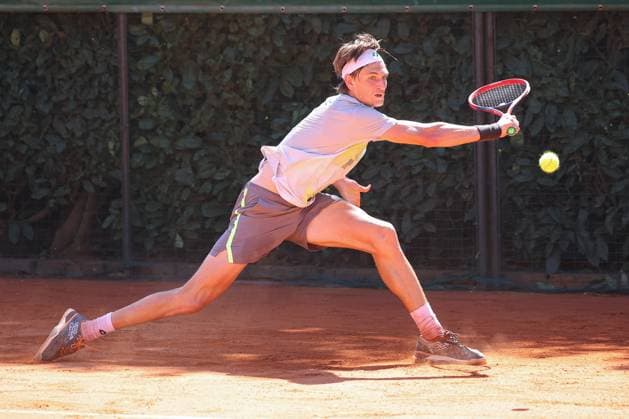 Luciano Emanuel Ambrogi (ARG) during M25 ITF Lesa Cup, International Tennis match in Lesa, Italy, August 22 2025  Copyright: xRobertaxCorradin IPAxSportx xipa-agency.netx xx IPA_62966711 IPA_Agency_IPA62966711
