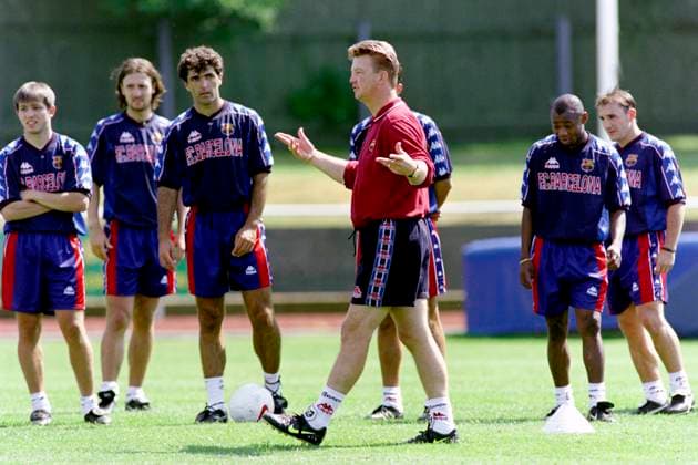 970722 Fotboll, Barcelona, Träning: Louis van Gaal, tränare i Barcelona. *** 970722 Football, Barcelona, Training Louis van Gaal, Barcelona coach  Copyright: BILDBYRAN BB970722BB007