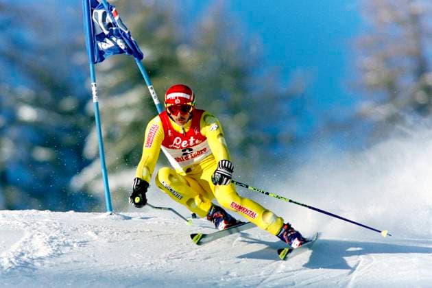 971214 Alpint, Världscupen, Val dÂ lsere, storslalom: Michael Von Gruenigen, Schweiz. *** 971214 Alpine, World Cup, Val dÂ lsere, Giant Slalom Michael Von Gruenigen, Switzerland  Copyright: BILDBYRAN BB971214BB033