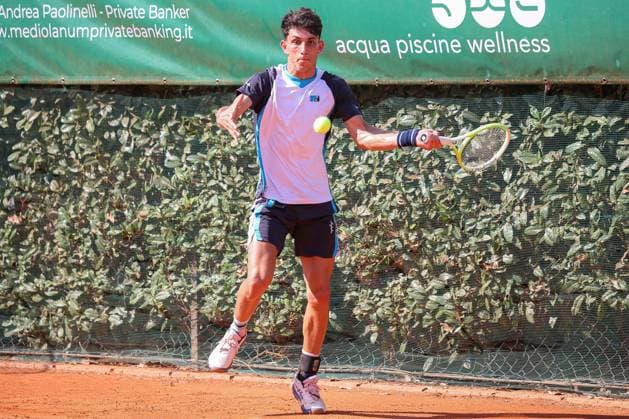 Juan Cruz Martin Manzano (ITA) during M25 ITF Lesa Cup, International Tennis match in Lesa, Italy, August 22 2025  Copyright: xRobertaxCorradin IPAxSportx xipa-agency.netx xx IPA_62972056 IPA_Agency_IPA62972056