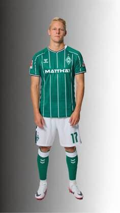 offizieller Portraittermin SV Werder Bremen 2025 2026 Marco Gruell Grüll (Werder Bremen 17); 1.BL Porträttermin 2025 2026,