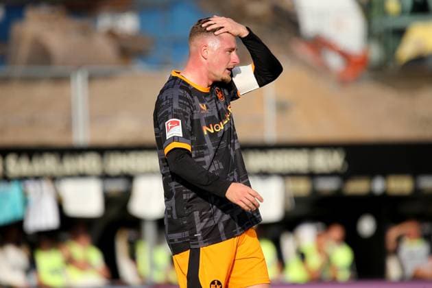 22.08.2025, xmohx, Fussball 2.Bundesliga, SV Elversberg - 1.FC Kaiserslautern v.l. Marlon Ritter (1. FC Kaiserslautern) (DFL DFB REGULATIONS PROHIBIT ANY USE OF PHOTOGRAPHS as IMAGE SEQUENCES and or QUASI-VIDEO) Elversberg