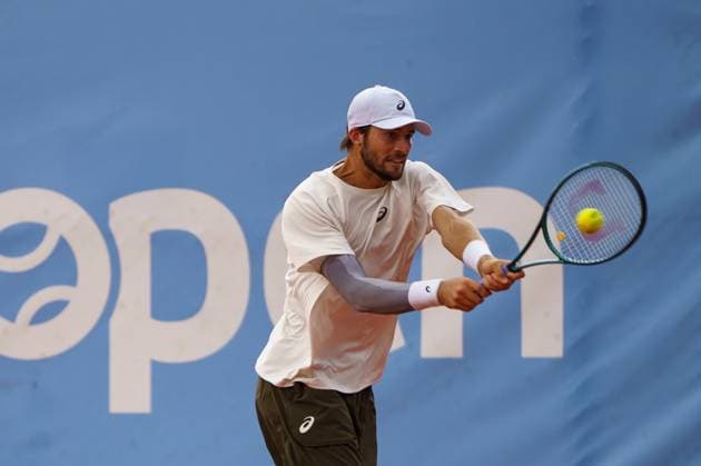 ATP50 Challenger Schwaben Open, Augsburg, 22.08.2025 Henri Squire (GER; Germany) ATP50 Challenger Schwaben Open, Augsburg, 22.08.2025 Copyright: xBEAUTIFULxSPORTSx Pajonkx