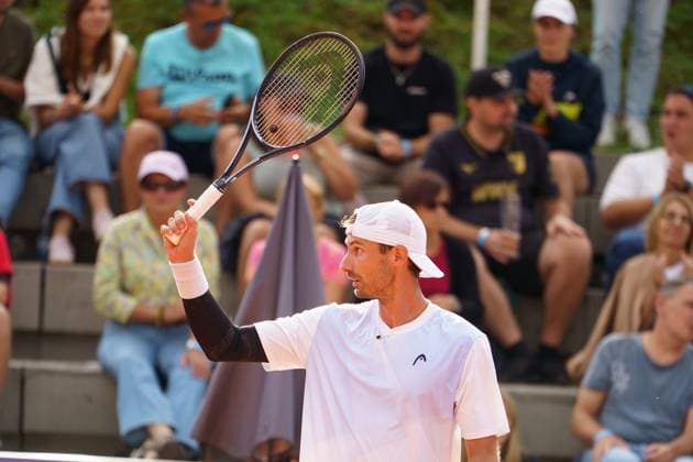 ATP50 Challenger Schwaben Open, Augsburg, 22.08.2025 Alexander Ritschard (SUI; Switzerland) nach dem Sieg im Halbfinale gegen Henri Squire (GER; Germany) ATP50 Challenger Schwaben Open, Augsburg, 22.08.2025 Copyright: xBEAUTIFULxSPORTSx Pajonkx
