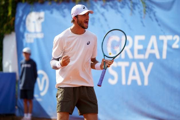 ATP50 Challenger Schwaben Open, Augsburg, 22.08.2025 Henri Squire (GER; Germany) ATP50 Challenger Schwaben Open, Augsburg, 22.08.2025 Copyright: xBEAUTIFULxSPORTSx Pajonkx