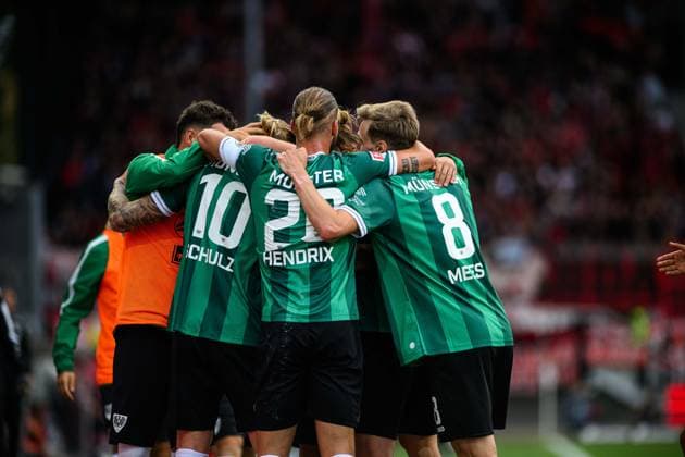 MUNSTER, GERMANY - 22 AUGUST, 2025: , The football match of 2.Bundesliga SC Preussen Munster 1. FC Nurnberg at LVM-Preussenstadion  Copyright: xVITALIIxKLIUIEVx