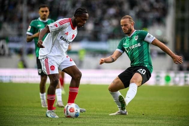 MUNSTER, GERMANY - 22 AUGUST, 2025: Mohamed Ali Zoma, The football match of 2.Bundesliga SC Preussen Munster 1. FC Nurnberg at LVM-Preussenstadion  Copyright: xVITALIIxKLIUIEVx